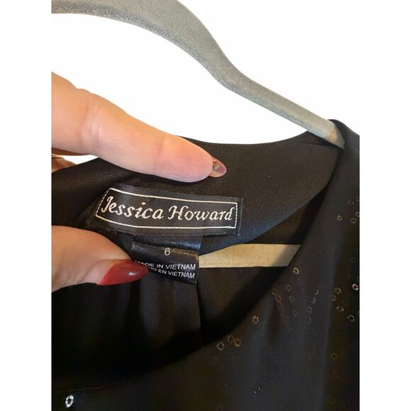 Jessica Howard Black Cocktail Dress - Size 6 - Picture 2 of 8